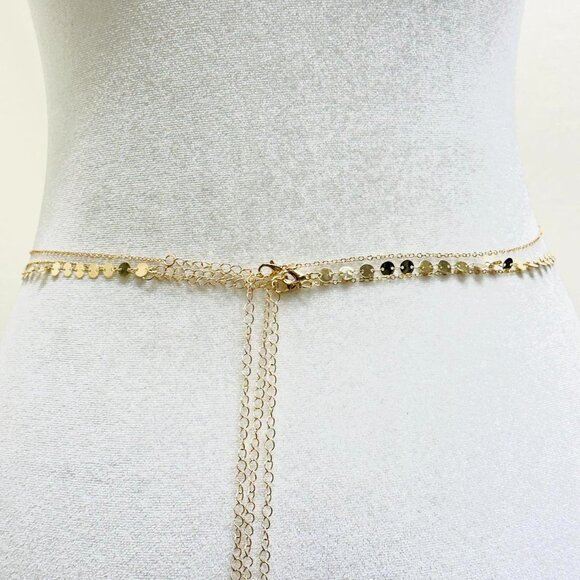 3 pcs set Gold heart waist chain belt - Picture 2 of 3